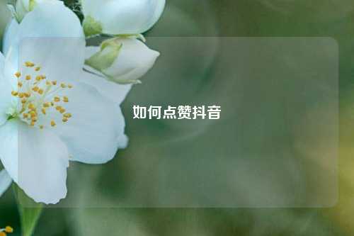 如何点赞抖音